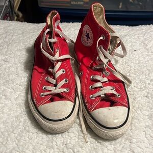 Red high top converse